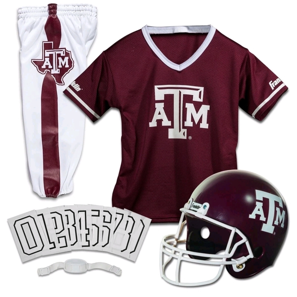 Kids Maroon and White Football Costume Set
